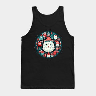 Norwegain Forest Cat  Xmas, Love Cats Tank Top